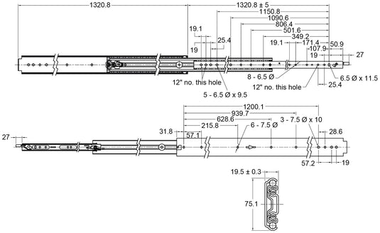 Drawer Slide Heavy Duty Locking
