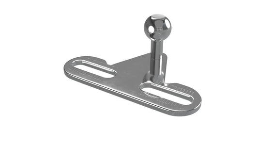 Cabinet Bracket - Bracket Flat 10MM Ball Slotted 21MM Cent