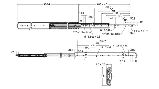 Drawer Slide Heavy Duty Locking