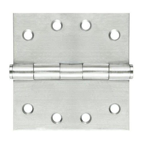 Butt Hinge 100X100X2.5mm 304 Grd S/Stl Fix Pin Button Tip