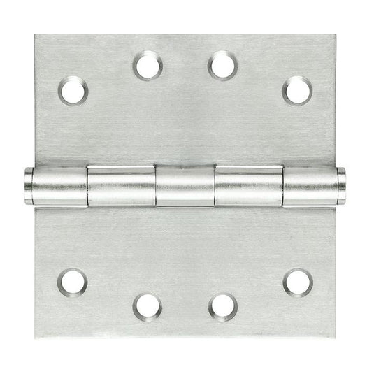 Butt Hinge 100X100X2.5mm 304 Grd S/Stl Fix Pin Button Tip