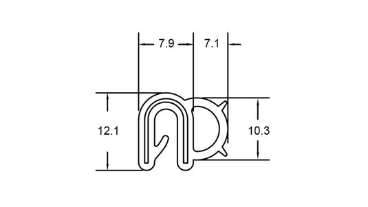 Pinchweld Black Seal Side Seal Small